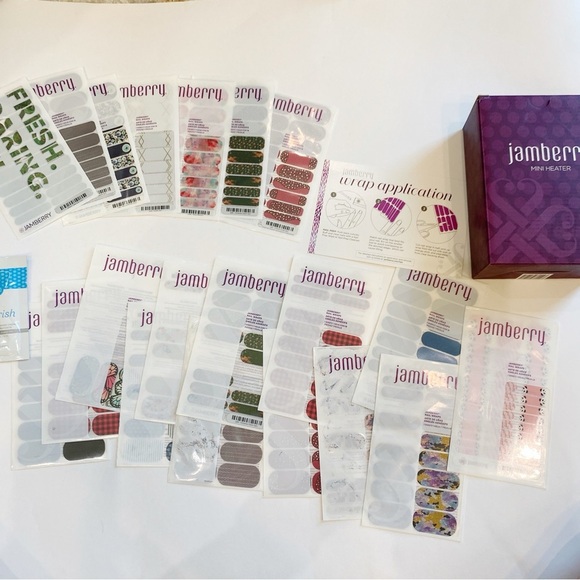 Jamberry Other - SOLD DON’T BUY Jamberry Mini Heater & 8 Complete Nail Wraps & 12 Partial Wraps